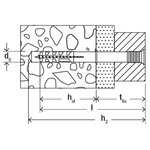 Fischer jeu de chevilles à tête fraisée hammerfix n 6 x 80/50 s 50 pièces