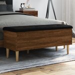 vidaXL Banc de rangement chêne marron 102x42x46 cm bois d'ingénierie