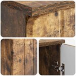 vidaXL Bureau Chêne fumé 142 5 x 50 x 75 cm Bois d'ingénierie