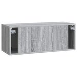 vidaXL Meuble TV mural Sonoma gris 78 5 x 31 x 30 cm Bois d'ingénierie