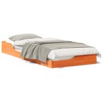 vidaXL Cadre de lit surélevé Marron cire 90 x 210 cm