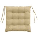 vidaXL Coussins de siège 4 Pièces Vert gris 40 x 40 x 6 cm