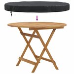 vidaXL Housse de Table Extérieure Noir 112 x 112 x 10 cm Tissu 210D