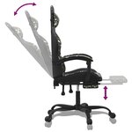 vidaXL Chaise de jeu avec repose-pied Noir et camouflage Similicuir
