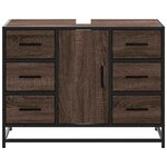 vidaXL Armoire lavabo de salle de bain chêne marron bois d'ingénierie