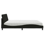 vidaXL Lit avec matelas Hanko noir 200x200 cm tissu