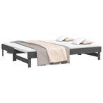 vidaXL Lit coulissant sans matelas gris 2x(80x200)cm