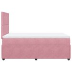 vidaXL Sommier à lattes de lit avec matelas rose 120x190 cm velours