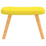 vidaXL Chaise de relaxation avec tabouret Jaune moutarde Tissu