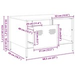 vidaXL Table basse blanc 68 5x50x43 5 cm acier laminé à froid