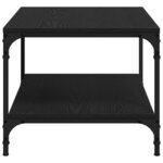 vidaXL Table basse Chêne noir 80 x 50 x 40 cm Bois d'ingénierie