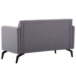 Vidaxl canapé à 2 places revêtement en tissu 115x60x67 cm gris clair