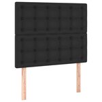 vidaXL Sommier à lattes de lit avec matelas et LED Noir 80x200 cm