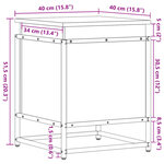 vidaXL Boîte de rangement avec couvercle chêne sonoma bois ingénierie