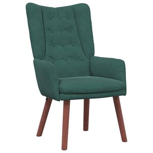 vidaXL fauteuil Vert foncé 63 x 67 x 94 cm Velours
