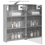 vidaXL Armoire Miroir de Salle de Bain Gris Sonoma 40 x 10 5 x 60 5 cm