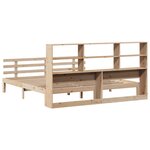 vidaXL Lit bibliothèque sans matelas 200x200 cm bois massif de pin