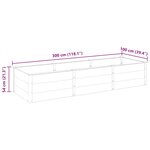 vidaXL Lit surélevé de jardin Gris 300x100x54 cm WPC