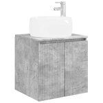 vidaXL Vanité de lavabo mural Gris béton 49 5 x 44 5 x 66 cm