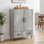 vidaXL Buffet Sonoma gris 66 x 34 5 x 95 cm Bois d'ingénierie