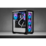 CORSAIR Boitier PC iCUE 220T RGB - Moyen-Tour - Verre trempé - Blanc (CC-9011191-WW)