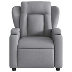 vidaXL Fauteuil de massage inclinable gris clair tissu
