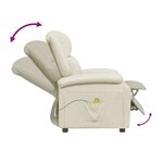 vidaXL Fauteuil de massage Crème Similicuir