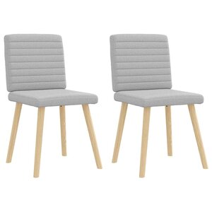 vidaXL Chaises à manger lot de 2 gris nuage tissu