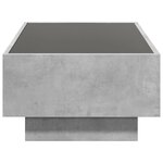 vidaXL Table basse avec LED gris béton 90x50x30 cm bois d'ingénierie