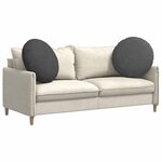 vidaXL Coussins de siège 2 Pièces Gris foncé Ø 80 cm