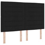 vidaXL Tête de lit Design Lines Noir 140 cm Tissu