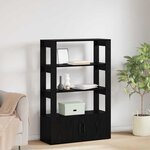 vidaXL Buffet Chêne noir 30 x 80 x 119.5 cm Bois d'ingénierie