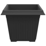 vidaXL Pot de Fleurs Carré 24 Pièces Noir 43 x 43 x 33 5 cm Plastique