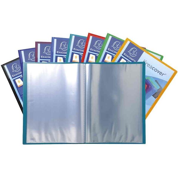 Protège document personnalisable PP Kreacover 80 vues Coloris Aléatoire x 12 EXACOMPTA