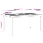 vidaXL Tables de jardin Naturel et gris 150 x 90 x 75 cm