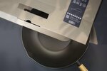 Wok avec poignée en bois - 24 cm - En acier carbone - Compatible toutes plaques de cuisson