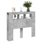 vidaXL Tête de lit à LED gris béton 120x18 5x103 5cm bois d'ingénierie