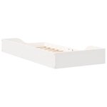 vidaXL Cadre de lit surélevé Blanc 80 x 200 cm Bois massif en pin