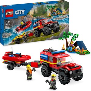 Lego 60412 - Le camion de pompiers 4x4 et le canot de sauvetage