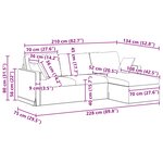 vidaXL Canapé Vert foncé 198 x 134 x 80 cm Velours