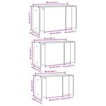 vidaXL Tables gigognes 3 Pièces vieux bois bois d'ingénierie