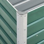 vidaXL Lit surélevé de jardin Acier galvanisé 240x40x77 cm Vert