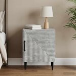 vidaXL Cabinet de chevet Gris béton 43 x 34 5 x 50 cm