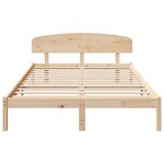 vidaXL Cadre de lit Marron 140 x 200 cm Bois de pin massif