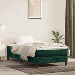 vidaXL Sommier à lattes de lit et matelas Vert foncé 120x200cm Velours