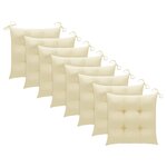 Vidaxl chaises pliables d'extérieur 8 pièces avec coussins bois d'acacia