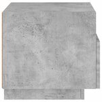 vidaXL Table de chevet avec lumières LED gris béton 40x39x37 cm