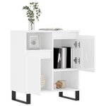 vidaXL Buffet Blanc brillant 60x35x70 cm Bois d'ingénierie