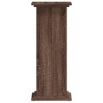 vidaXL Support pour plantes chêne marron 33x33x80 cm bois d'ingénierie