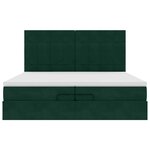 vidaXL Cadre de lit ottoman avec matelas vert foncé 200x200 cm velours
